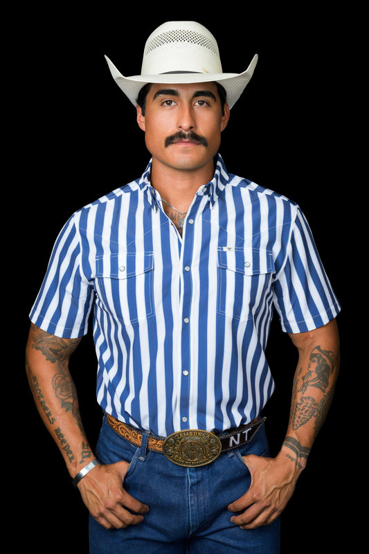 Ferrell The Liam Short Sleeve Snap in Blue