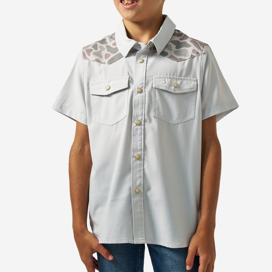 Youth Performance Western Shirt in Bird Szn