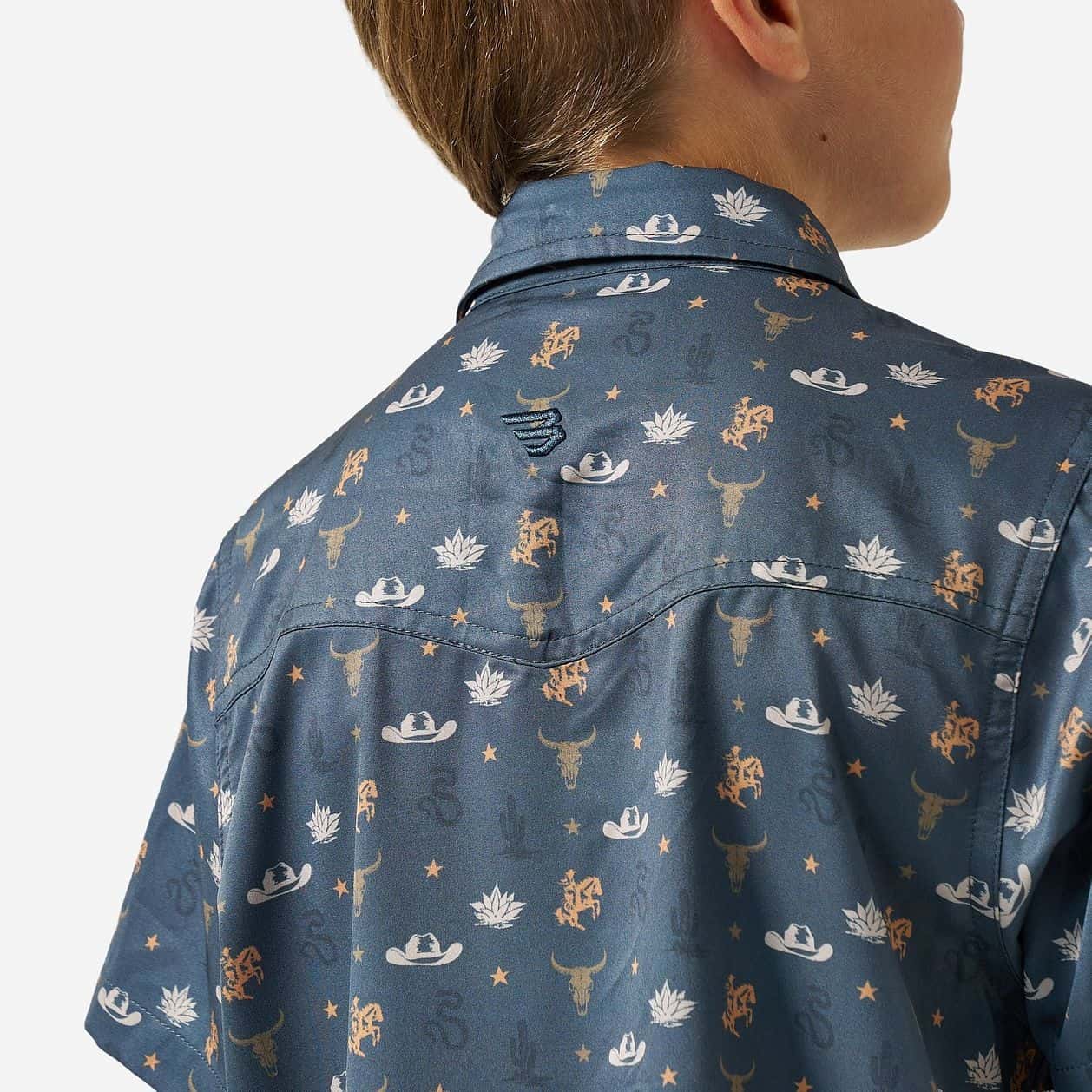 Burlebo Youth Performance Western Shirt in Desert Night