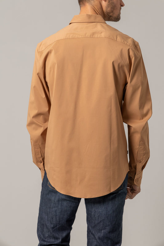 Kimes Ranch KR Team Dress Shirt in Brown