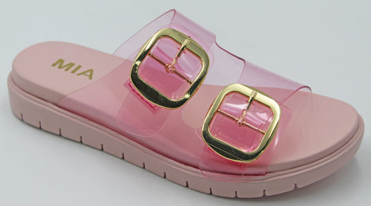 Mia Shoes Natesi Flat Sandal in Pink
