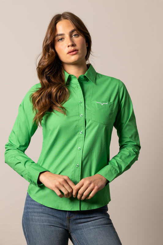 Kimes Ranch Ladies KR Team Shirt in Kelly Green