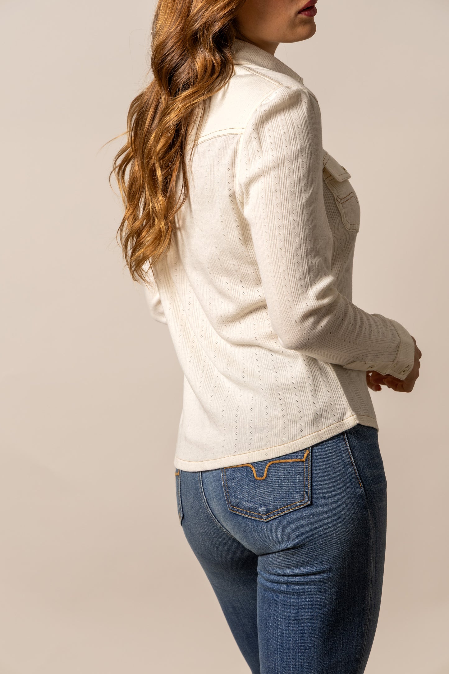 Kimes Ranch Isabel Pointelle Shirt in Pristine