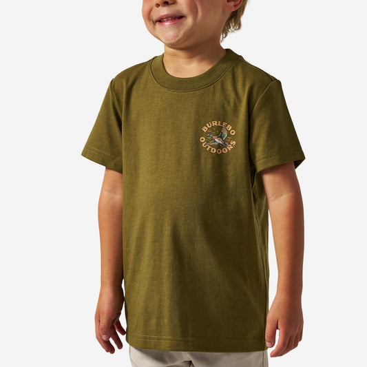 Burlebo Youth Duck Hunt Tee in Hunter Green