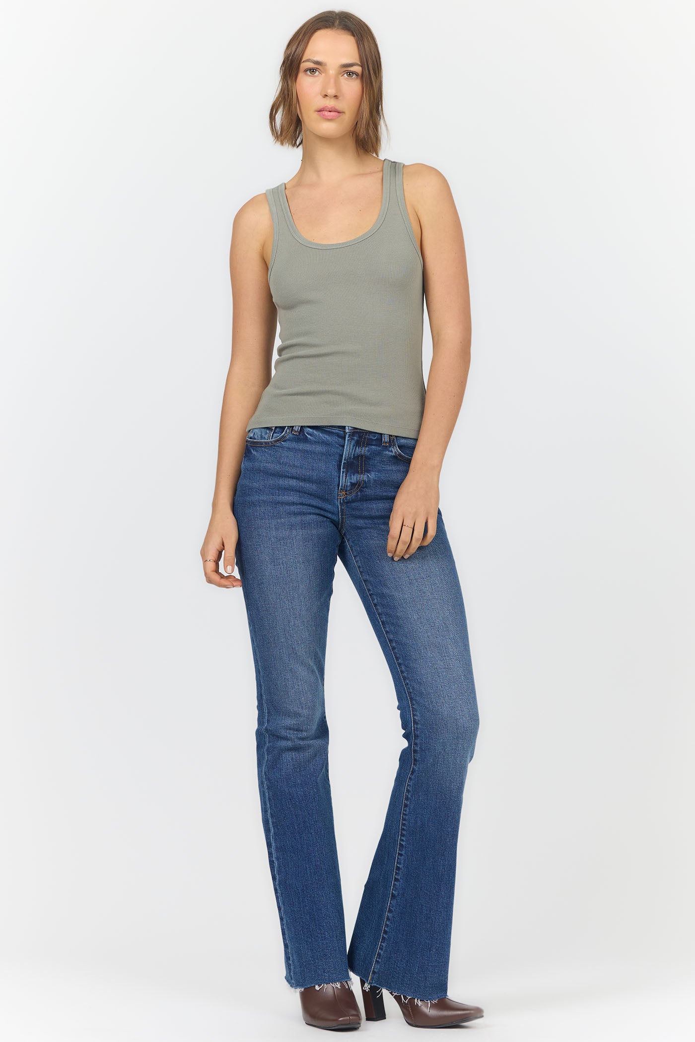 Dear John Louise Tank in Vetiver