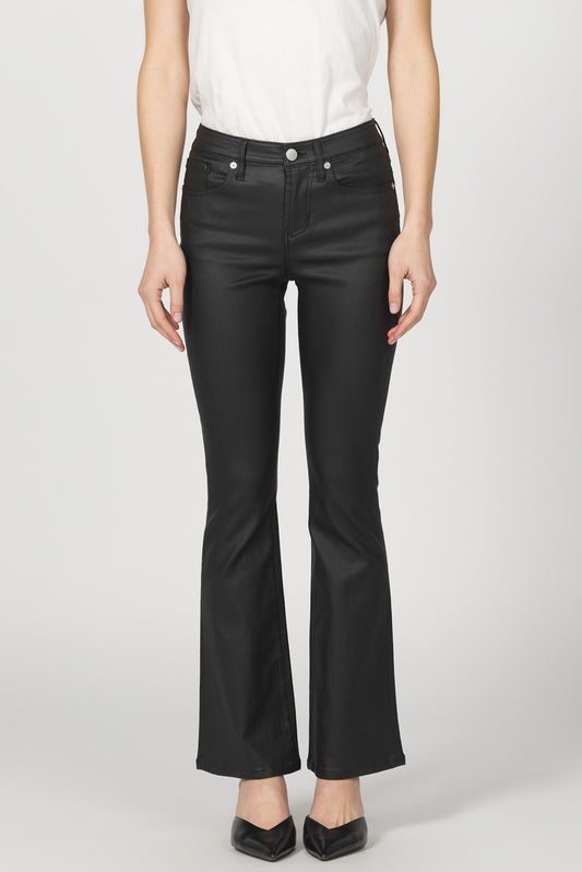 Dear John Jaxtyn Coated Bootcut Pant in Black