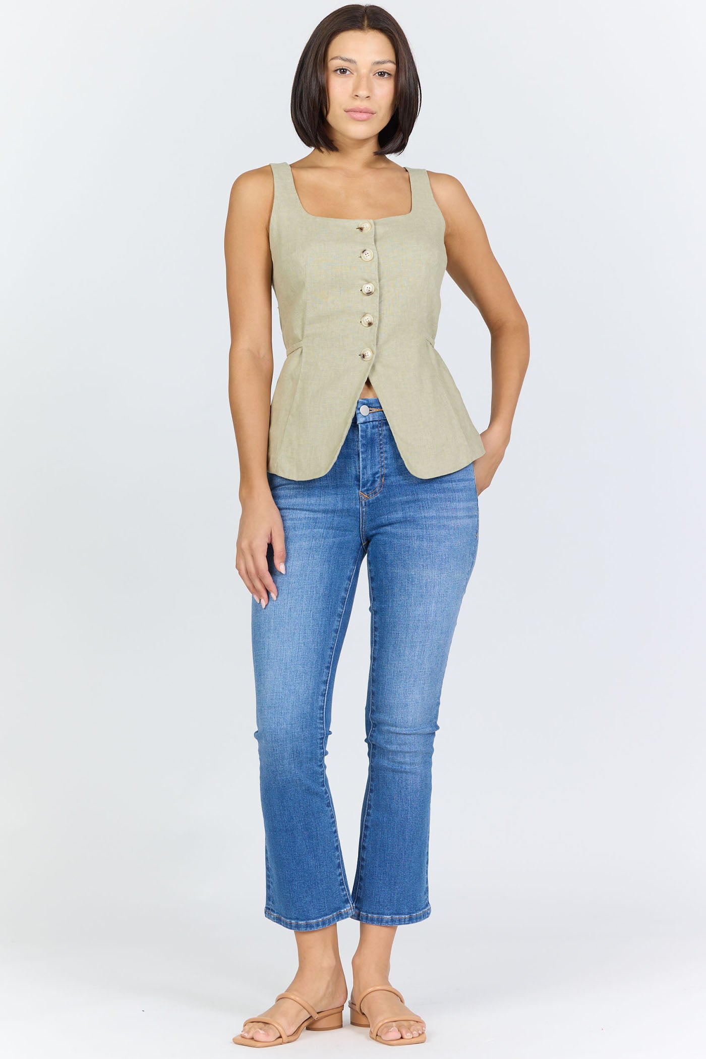 Dear John Denim Calypso Top in Abbey Stone