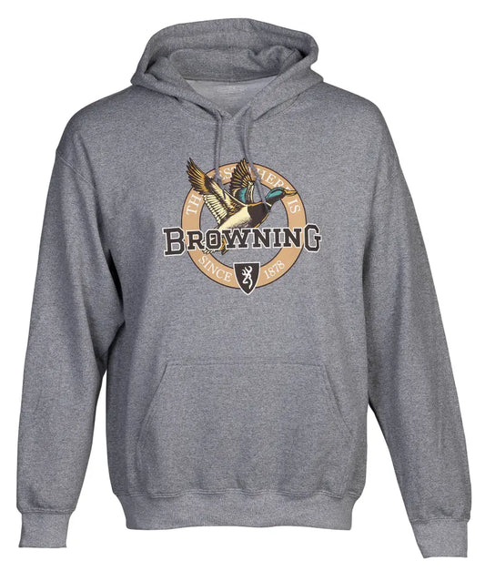 Browning Vintage Emblem Hoodie in Heather Gray