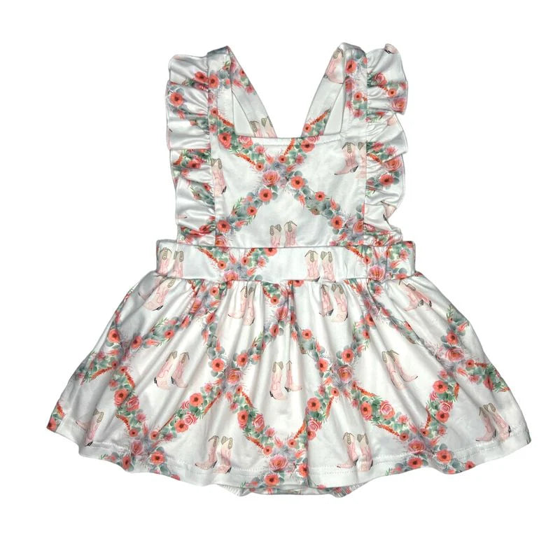 Shea Baby Floral Boot Cross Romper