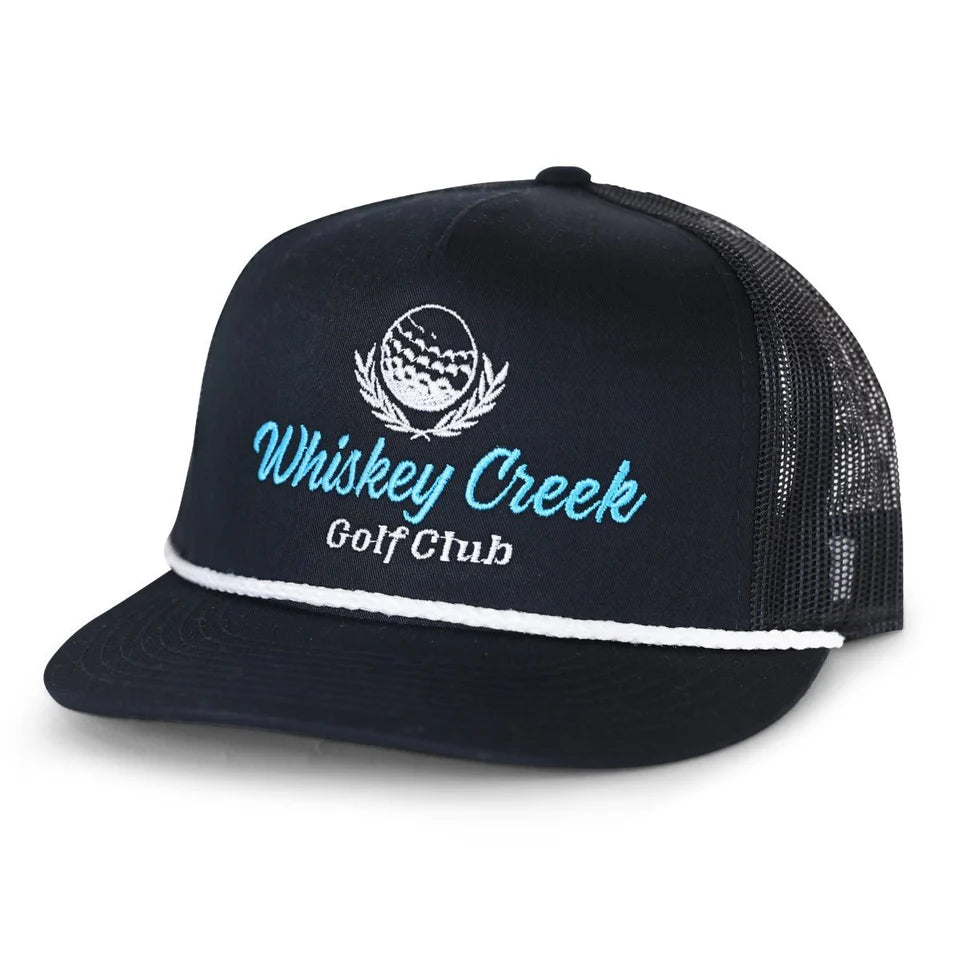 Whiskey Bent Hat Co. Whiskey Creek Golf Club Hat in Black