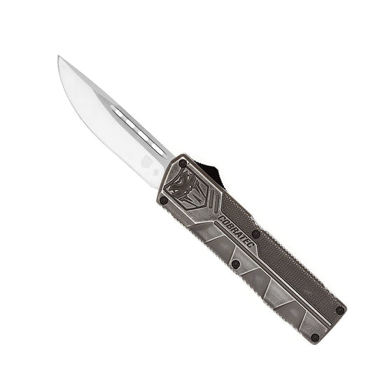 CobraTec Lightweight Stonewash OTF Knife - Tanto Not Serrated