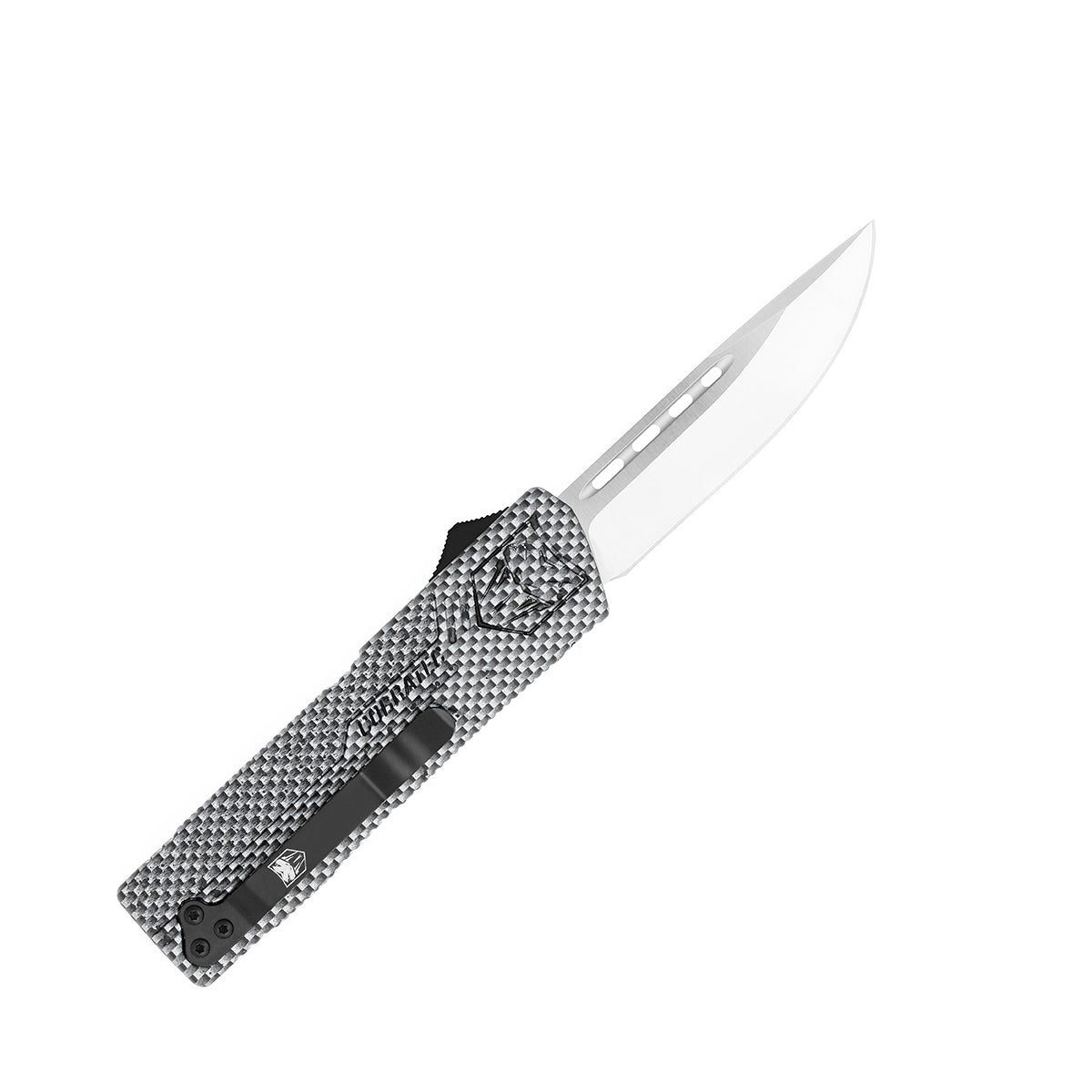 CobraTec Lightweight Carbon Fiber OTF Knife - Tanto Not Serrated