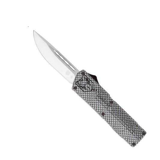 CobraTec Lightweight Carbon Fiber OTF Knife - Tanto Not Serrated