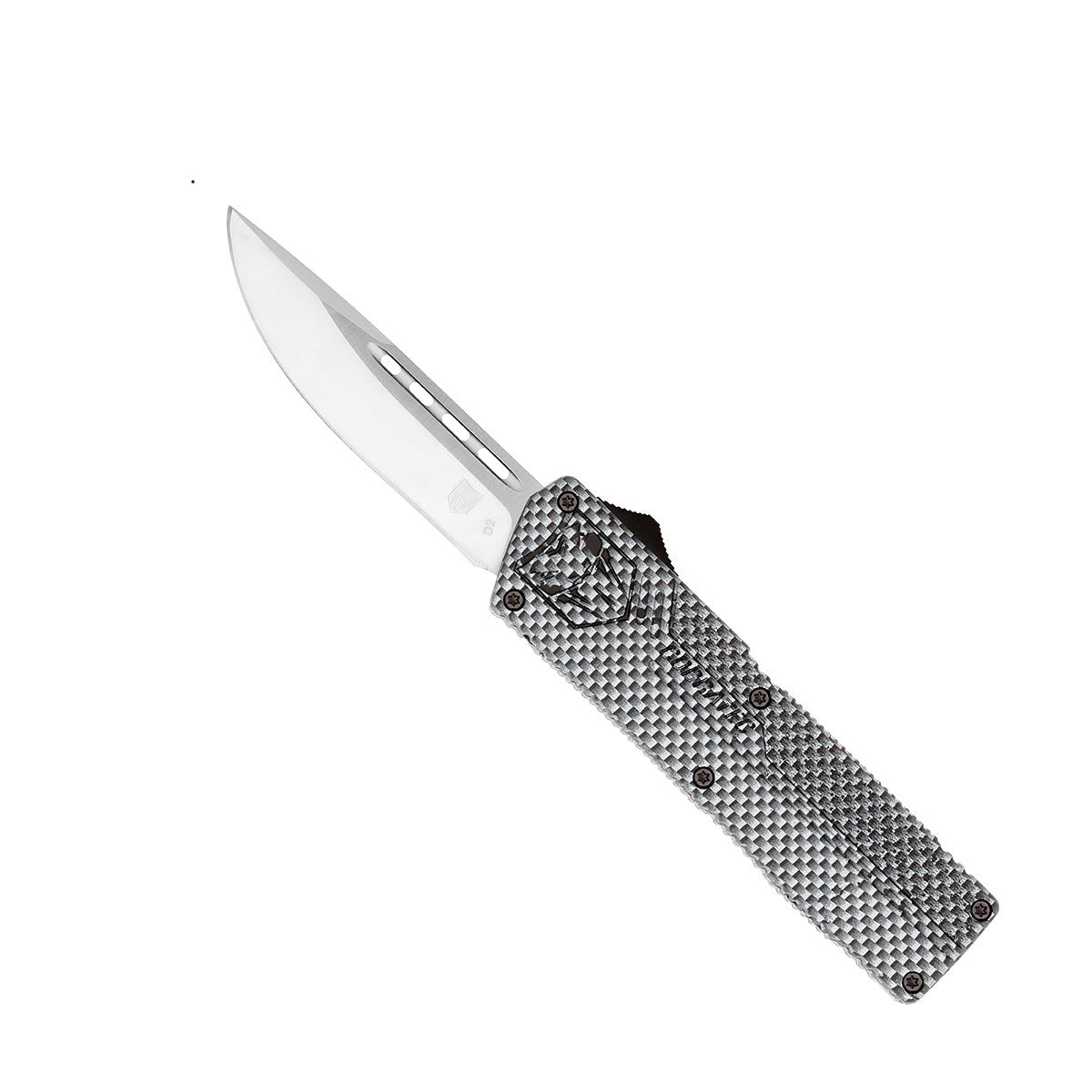 CobraTec Lightweight Carbon Fiber OTF Knife - Drop Not Serrated