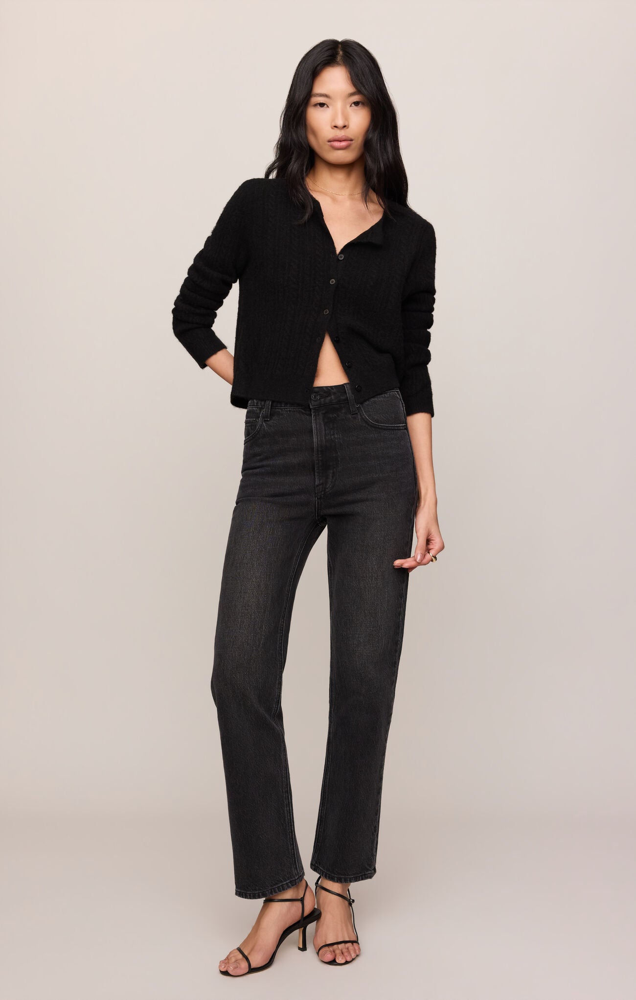 Z Supply Medina Cozy Cardigan in Black