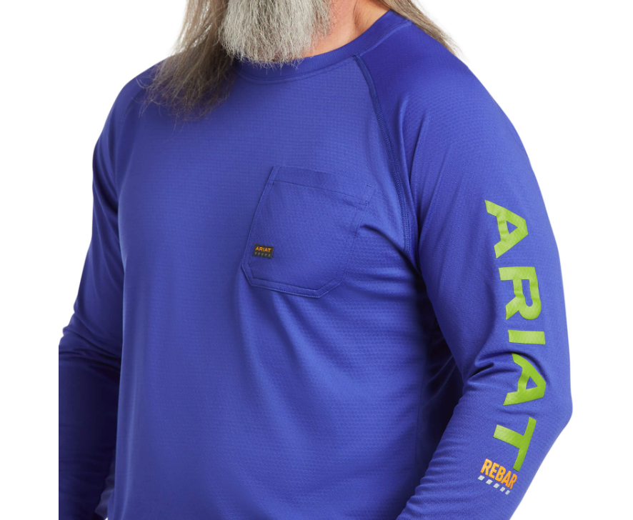 Ariat Mens Rebar Heat Fighter Long Sleeve TShirt