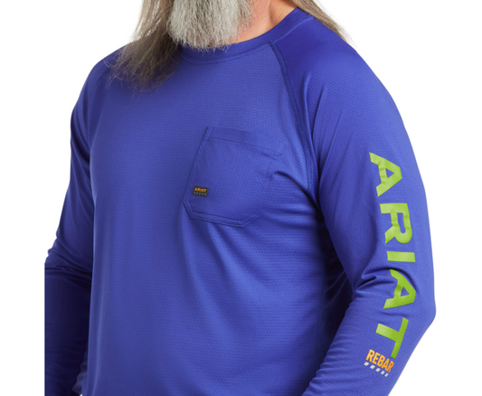 Ariat Mens Rebar Heat Fighter Long Sleeve TShirt