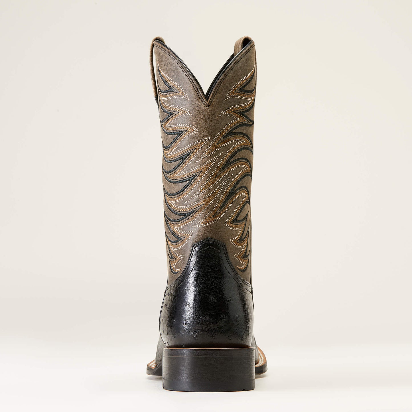Ariat Badlands Jet Black Smooth Quill Ostrich Boot