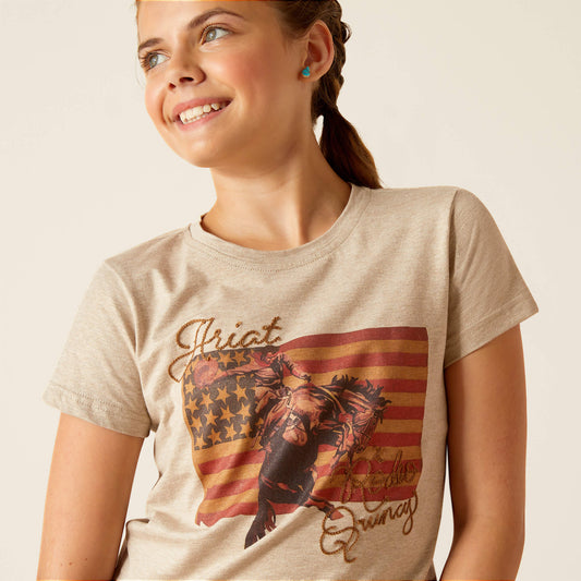 Ariat Girl's Flag Rodeo Quincy T-Shirt