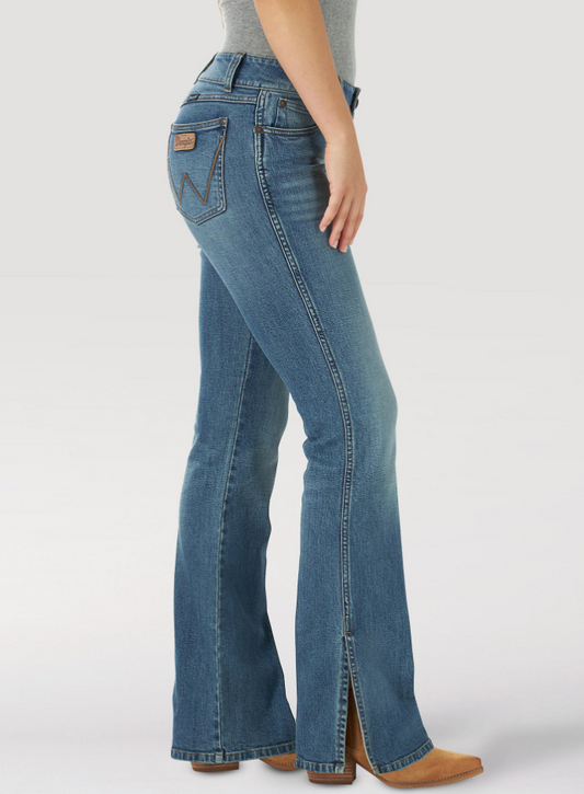 Wrangler Womens Riley Retro Mae Side Slit Bootcut Jean