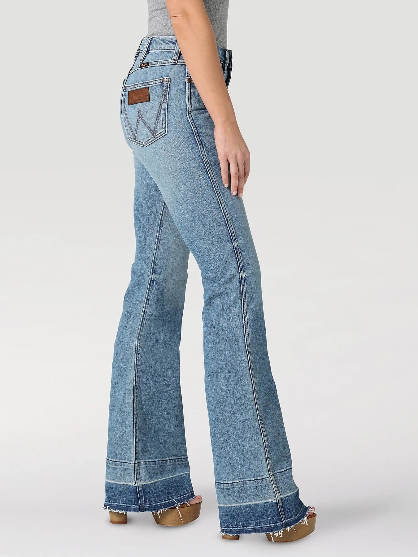 Wrangler Retro Released Hem High Rise Trouser Jean