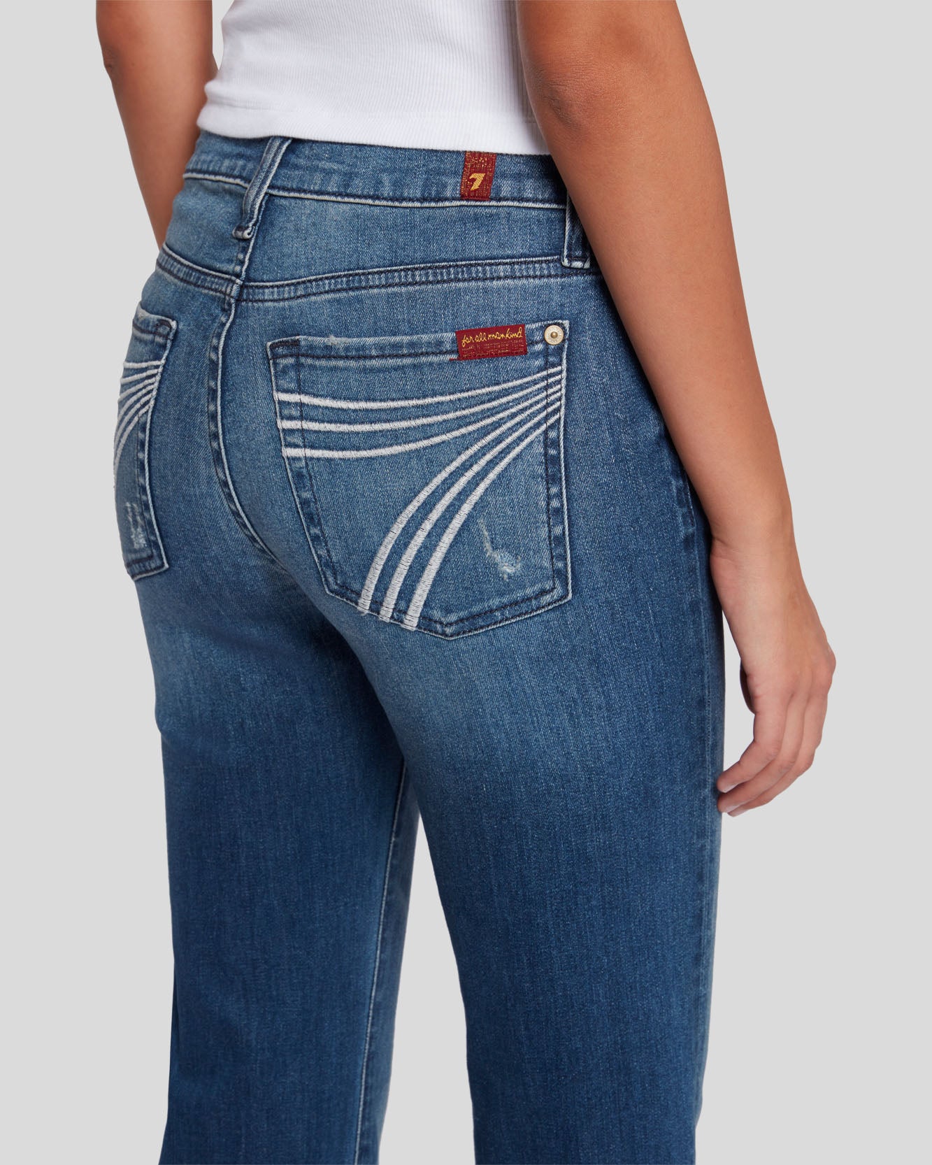 7 For All Mankind Dojo Tailorless Lake Blue Jean Cowboy Headquarters