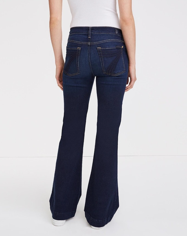 Ladies Slim IllusionTailorless Dojo Jean Tried True Drk Blu 24