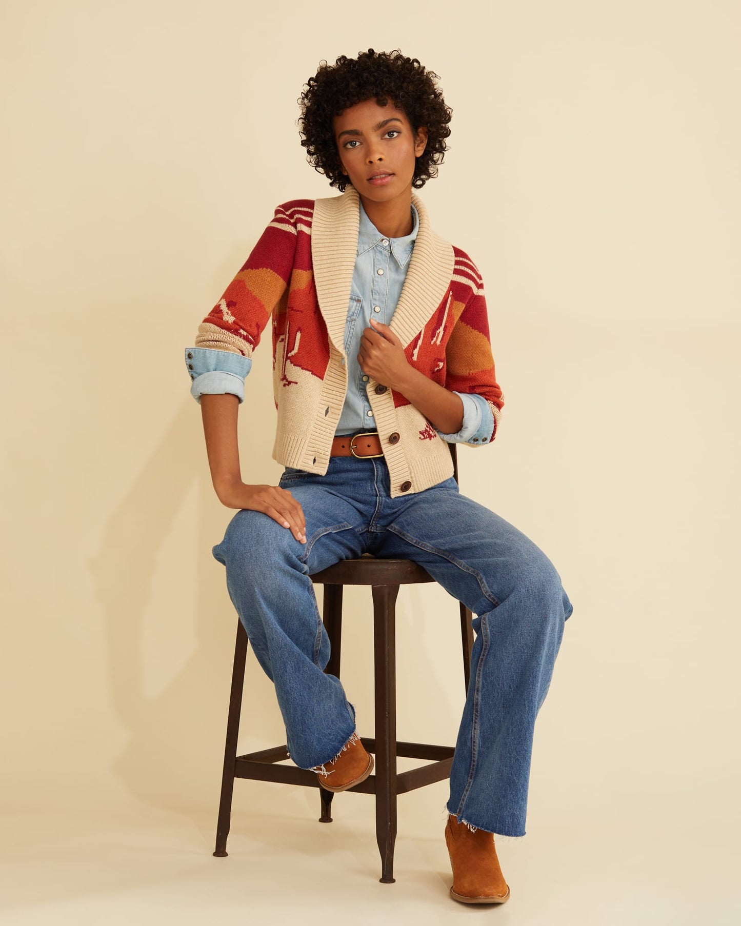 Pendleton Women's Western Scenic Cotton Cardigan