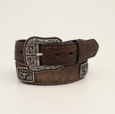 Ariat Mens Floral Tabs Belt