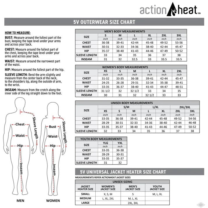 ActionHeat 5V Mens Battery Heated Sweater Jacket