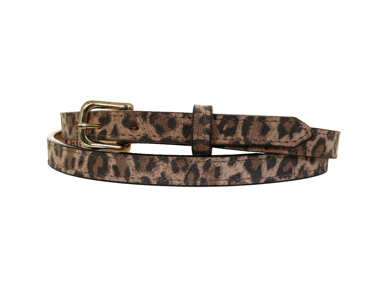 Double J Saddlery Cheetah Tan Suede Print Leather Belt Cowboy