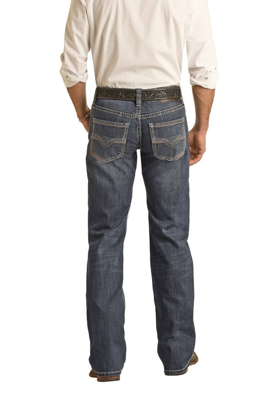 Rock and Roll Two Tone Pistol Straight Leg Jean