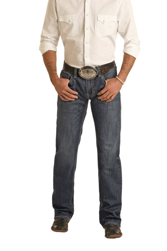 Rock and Roll Two Tone Pistol Straight Leg Jean