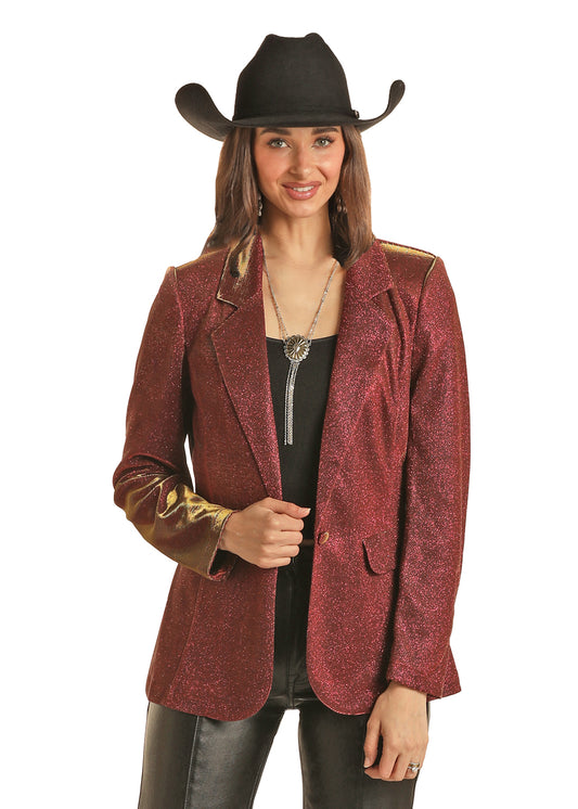 Rock and Roll Burgundy Iridescent Blazer