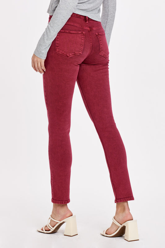 Dear John Blaire High Rise Slim Straight Jean in Ruby Falls