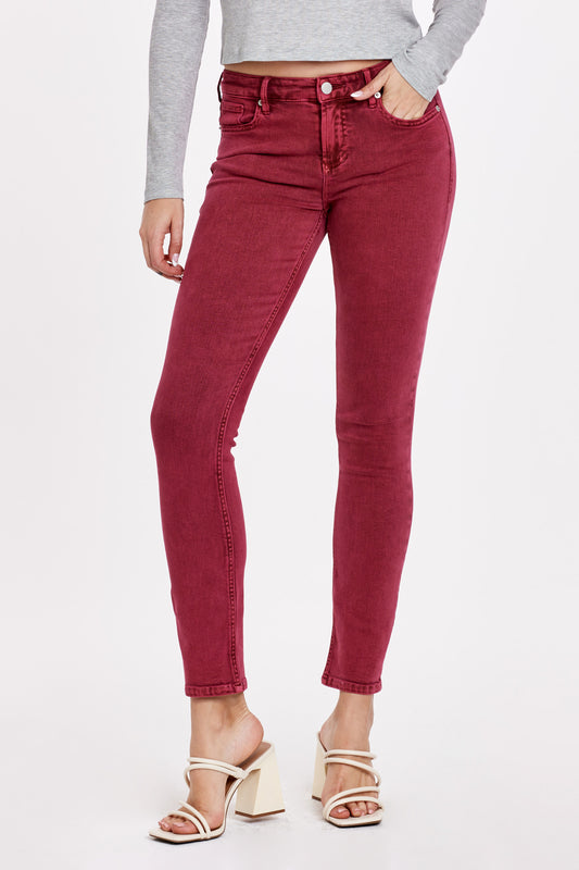 Dear John Blaire High Rise Slim Straight Jean in Ruby Falls