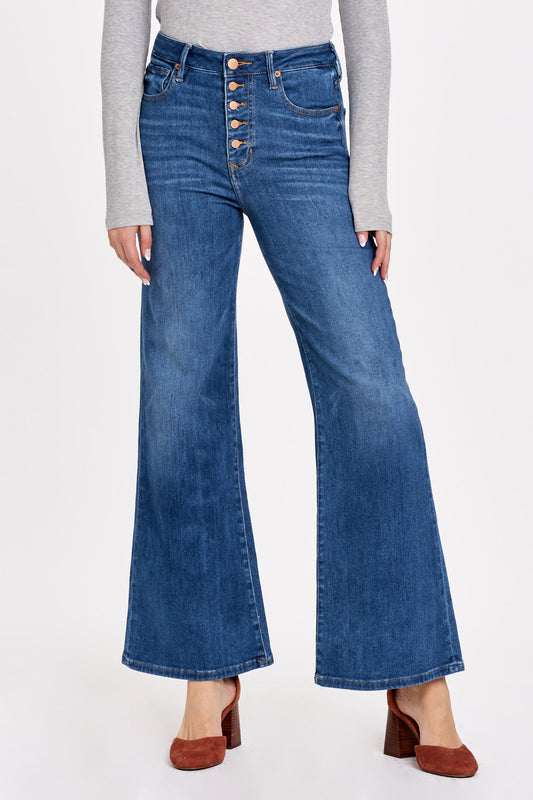 Dear John Fiona Super High Rise Wide Leg Jeans Dorset
