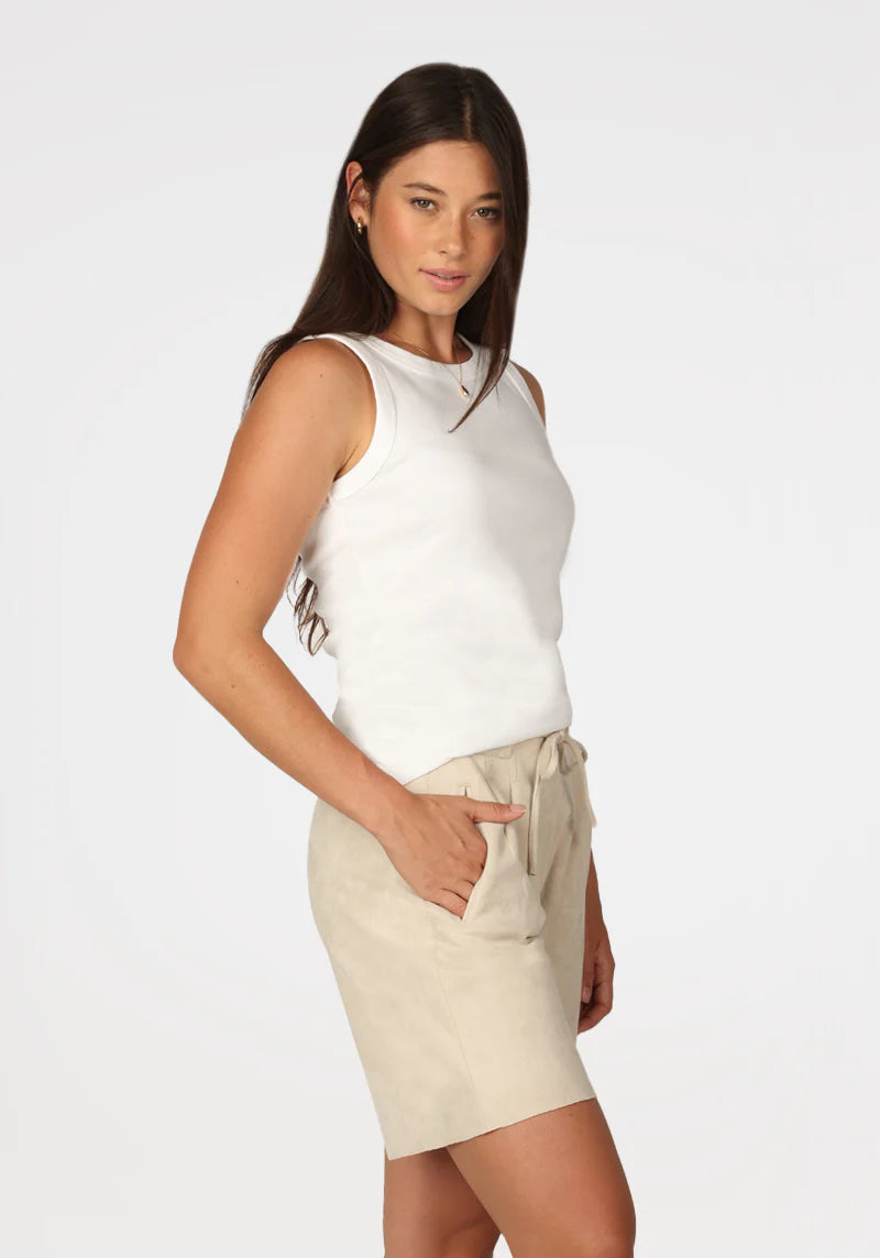 Dylan Modern Rib Crew in White