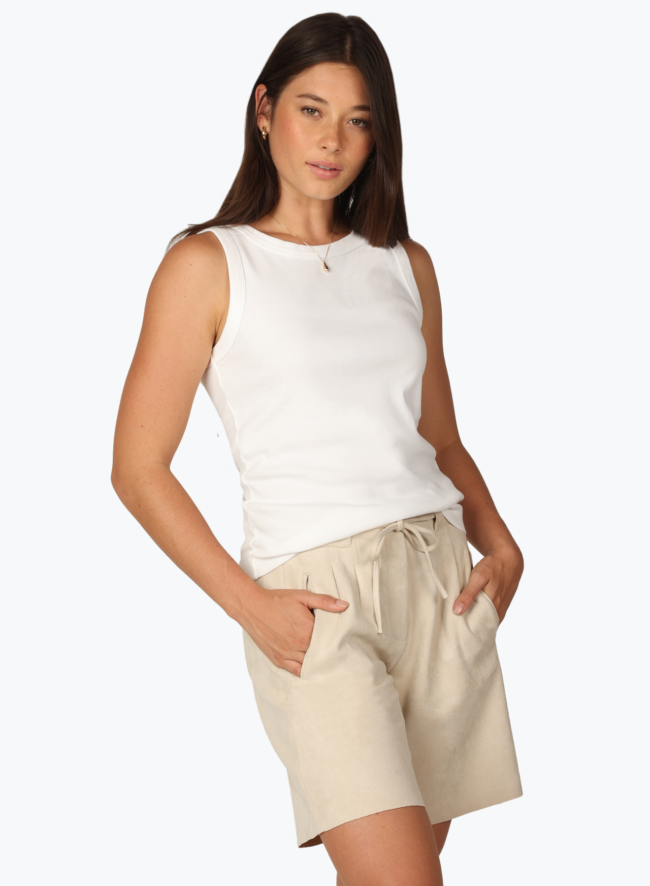 Dylan Modern Rib Crew in White