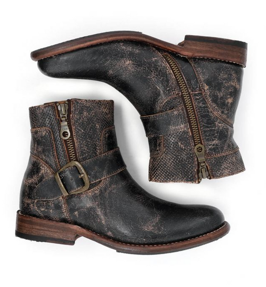 Bed Stu Black Lux Becca Bootie