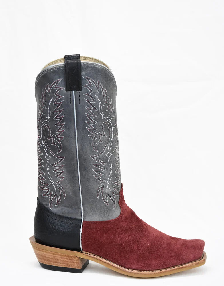 Fenoglio Burgundy Roughout with Blue Eagle Boot
