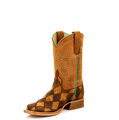 Horse Power Kids Crazy Train Patchwork Youth Boot