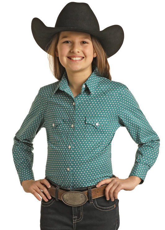 Rock and Roll Girls Turquoise Shirt