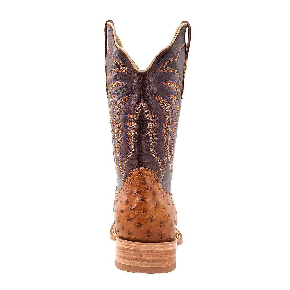 R. Watson Antique Saddle Bruciato Full Quill Ostrich Boot