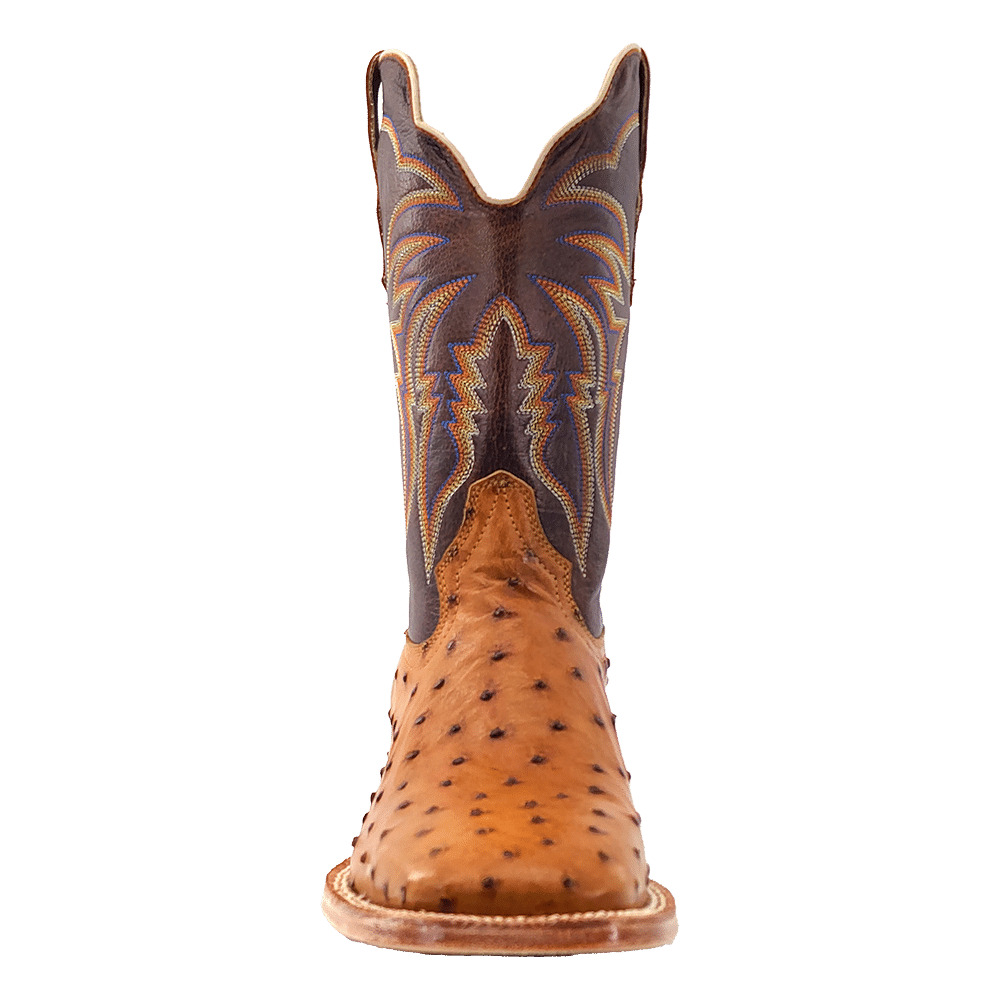 R. Watson Antique Saddle Bruciato Full Quill Ostrich Boot