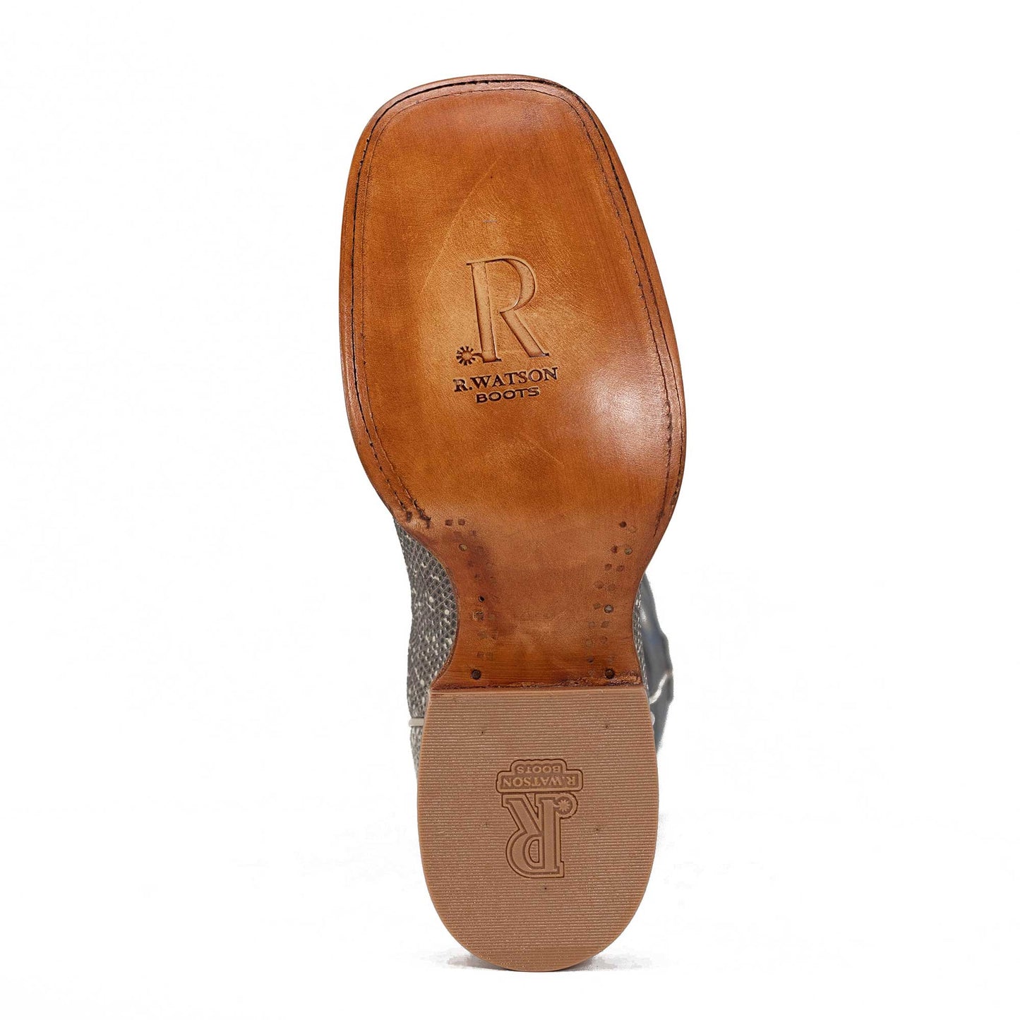 R. Watson Men's Natural Ring Tail Lizard Boots