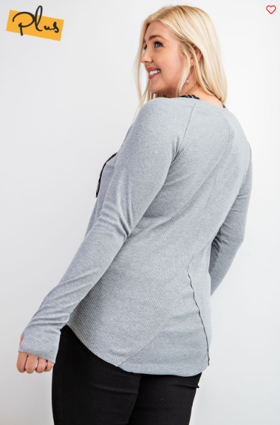 Long Sleeve Ribbed Tunic