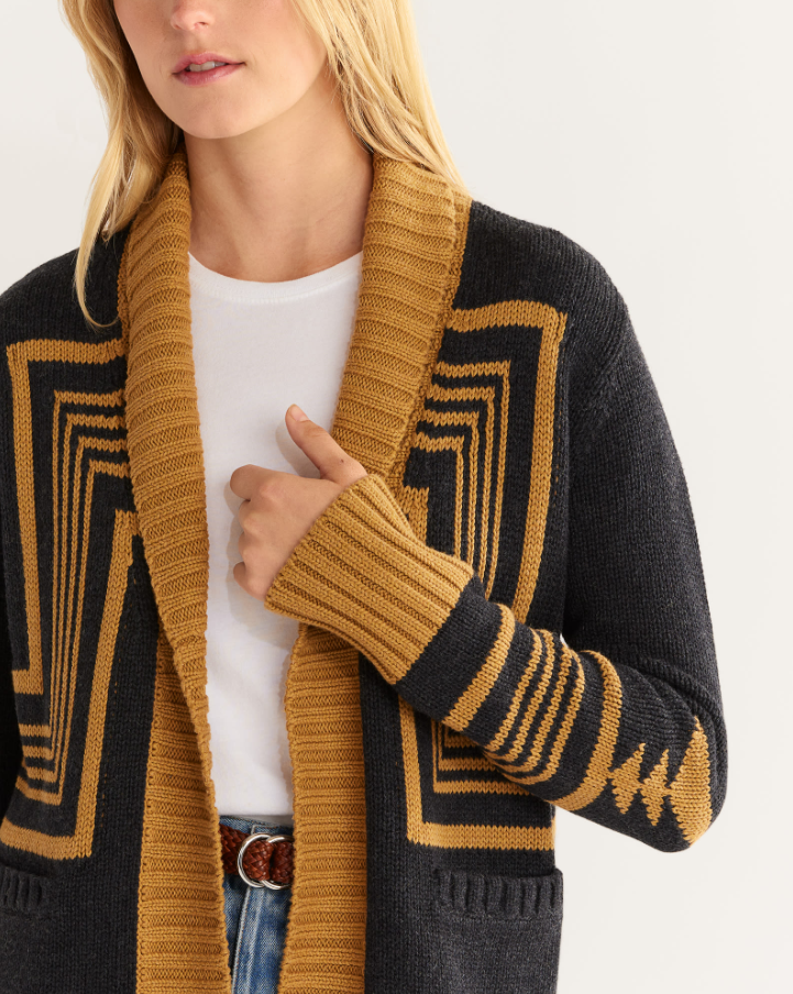 Pendleton Harding Charc/Brwn Cardigan