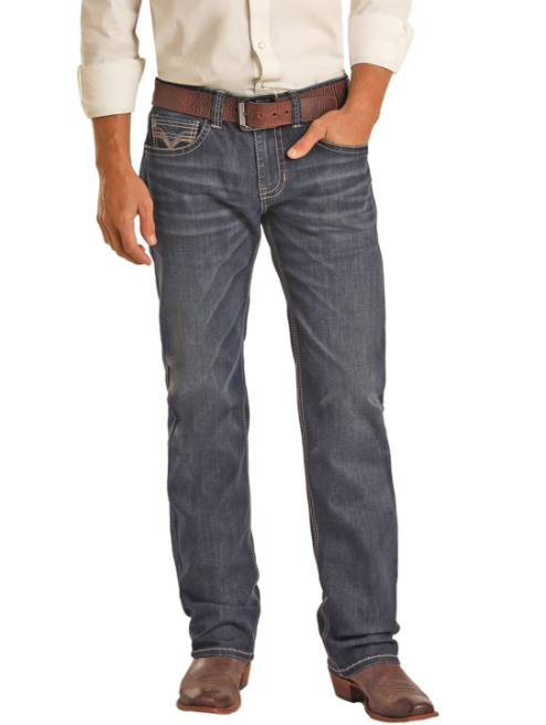 Rock & Roll Brown Stitch Jean