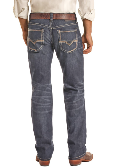 Rock & Roll Brown Stitch Jean